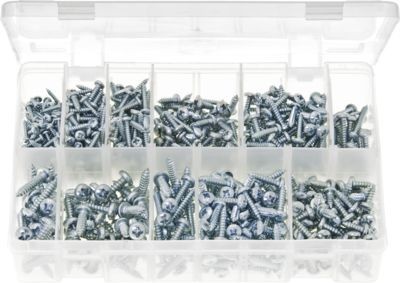 Assorted Box of Self Tappers Pan Pozi , 700pc Assortment Box Self Tapping - AB2