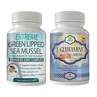 Green Lipped Mussel Support Joint Health & L-Glutamine Supplements Muscle Growth