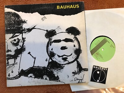 BAUHAUS MASK orig italy '81 LP Peter Murphy goth punk gate w/FAN
