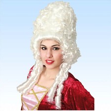 Perücke Baroness weiße Lockenperücke adlige Dame Barock Rokoko Barockperücke
