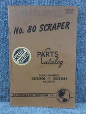 OEM Factory CAT Caterpillar no. 80 Scraper 2D Parts Catalog Book Manual