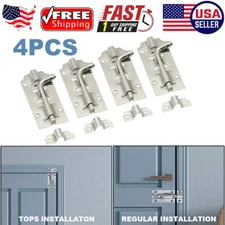 3 Inch Long Stainless Steel Door Latch Slide Lock Barrel Bolt Hardware 4 Pcs