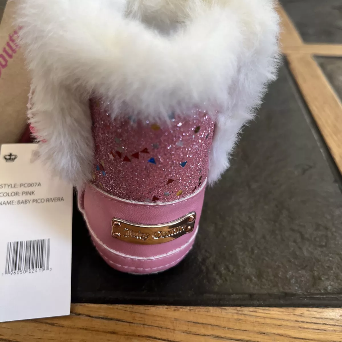 NWT Juicy Couture baby Girls 0 3 months Pink Boutique Boots Shoes Pico Rivera