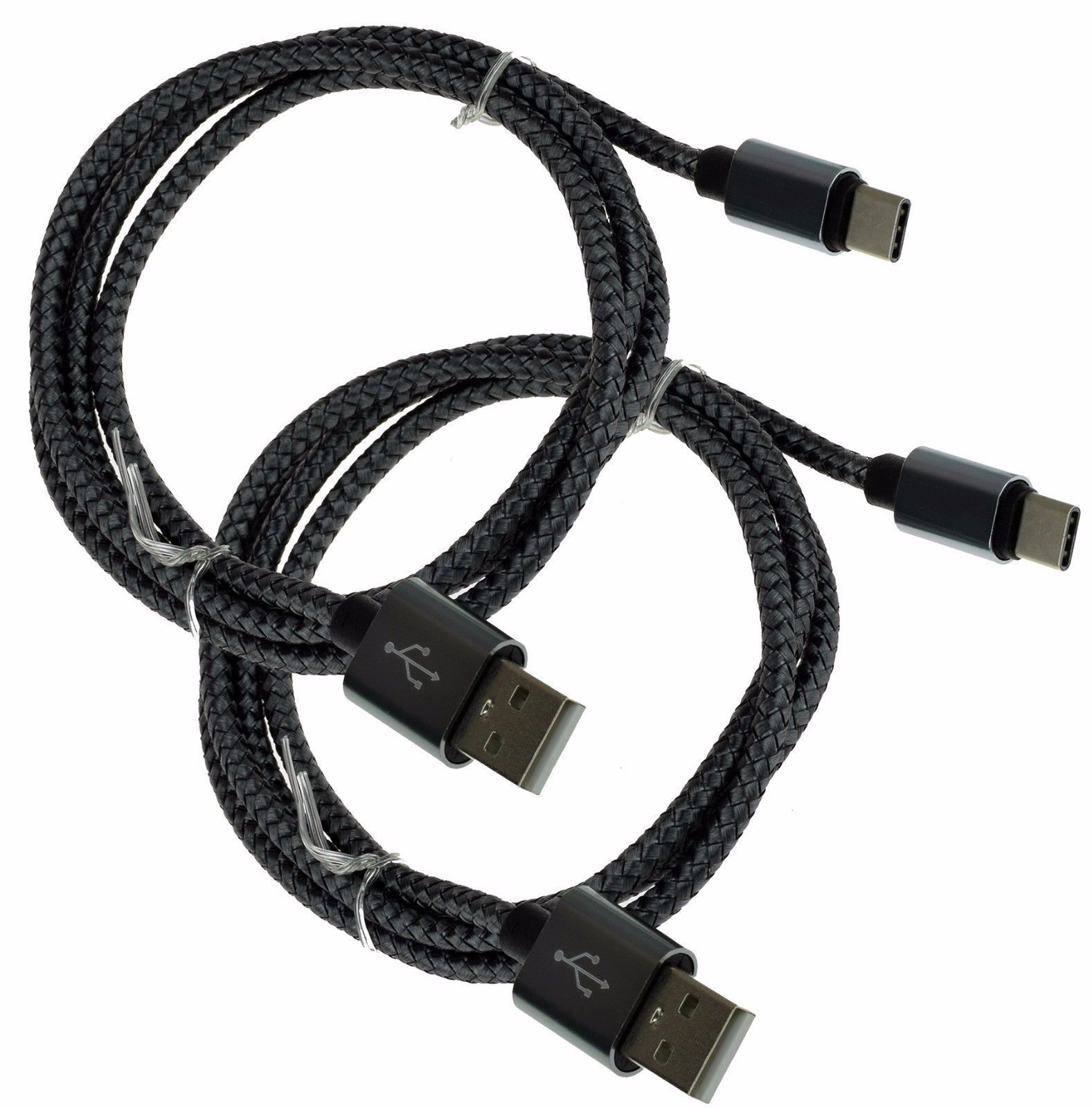 2x USB-C Fast Charging Data Cable Aluminum for Xiaomi Mi A1