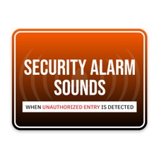 Classic Framed Plus Security Alarm Sounds When Entry is Detected Wall/Door Sign