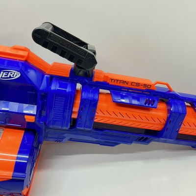  NERF Elite Titan CS-50 Toy Blaster - Fully Motorized, 50-Dart  Drum, 50 Official Elite Darts, Spinning Barrel - for Kids, Teens, Adults :  Toys & Games