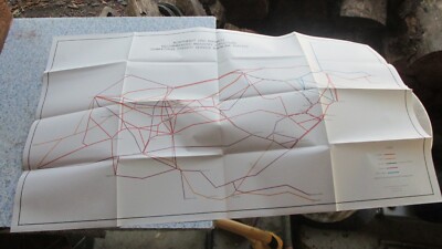 RAILROAD NORTH EAST AND MIDWEST FREIGHT Track chart MAP 35X22''
