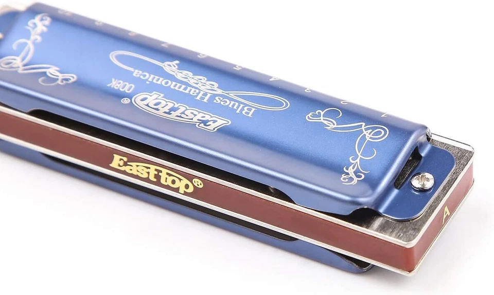EASTTOP 10Hole Blues Harmonica Diatonic Blue Harmonica Mouth Organ T008K Gift - Image 4 of 4