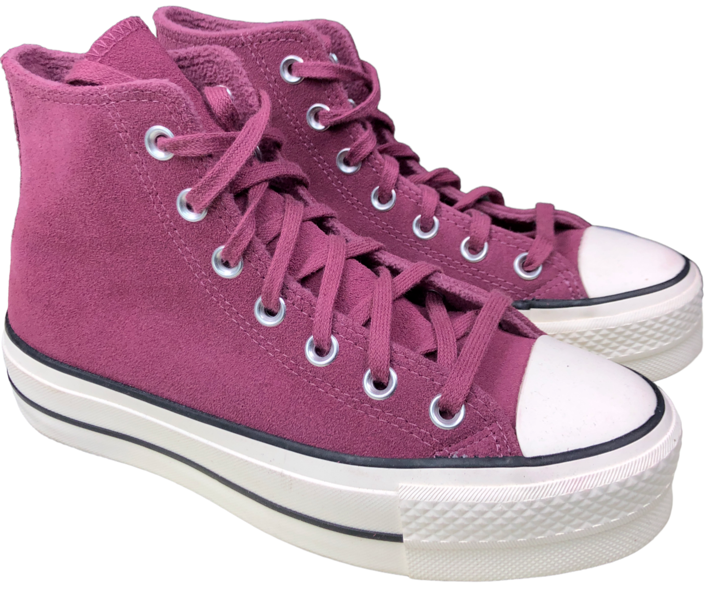 Converse Platform Chuck Taylor Shoes Womens 6.5 All Star Mid Leather  Shadowberry | eBay