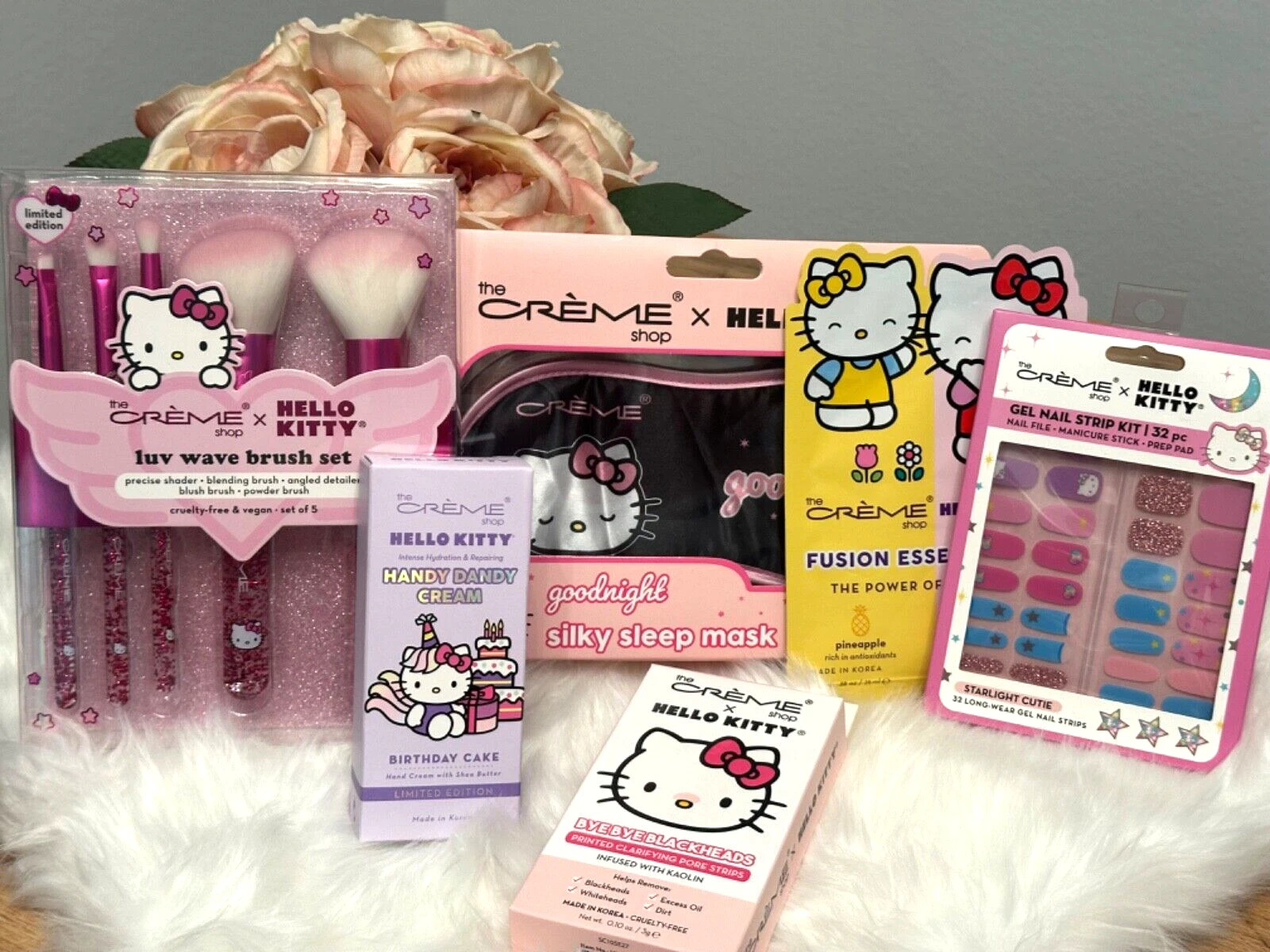 Hello Kitty x The Creme Shop Facial Makeup Beauty Lot Bundle Gift Set NIB
Opens in a new window or t