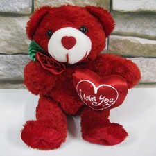 Dan Dee Valentine Teddy Bear Red Plush I Love You Heart 6" Stuffed Animal Toy