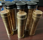 1958p 1c Lincoln Wheat Pennies 10 Original Gem Uncirculated RED Rolls 500 Coins!