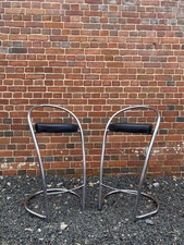 Designer vintage Italian post modern style Effezeta bar stools