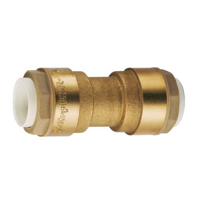 Gerade-Steckverbinder GSM 18, Ø innen 18 mm Messing Druckluftverteiler Gold DVGW