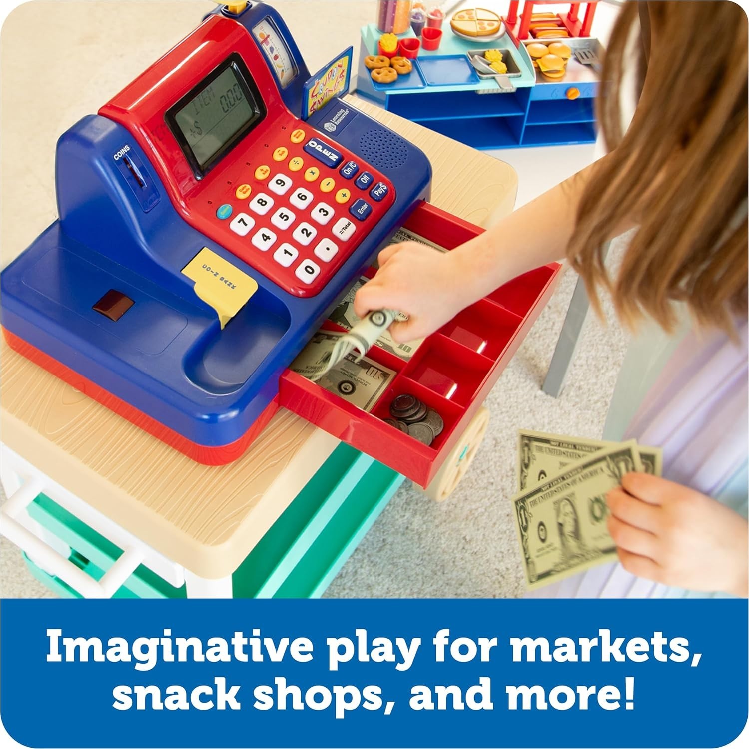 как выглядит Pretend Play Grocery Store Cash Register - Educational Toy фото