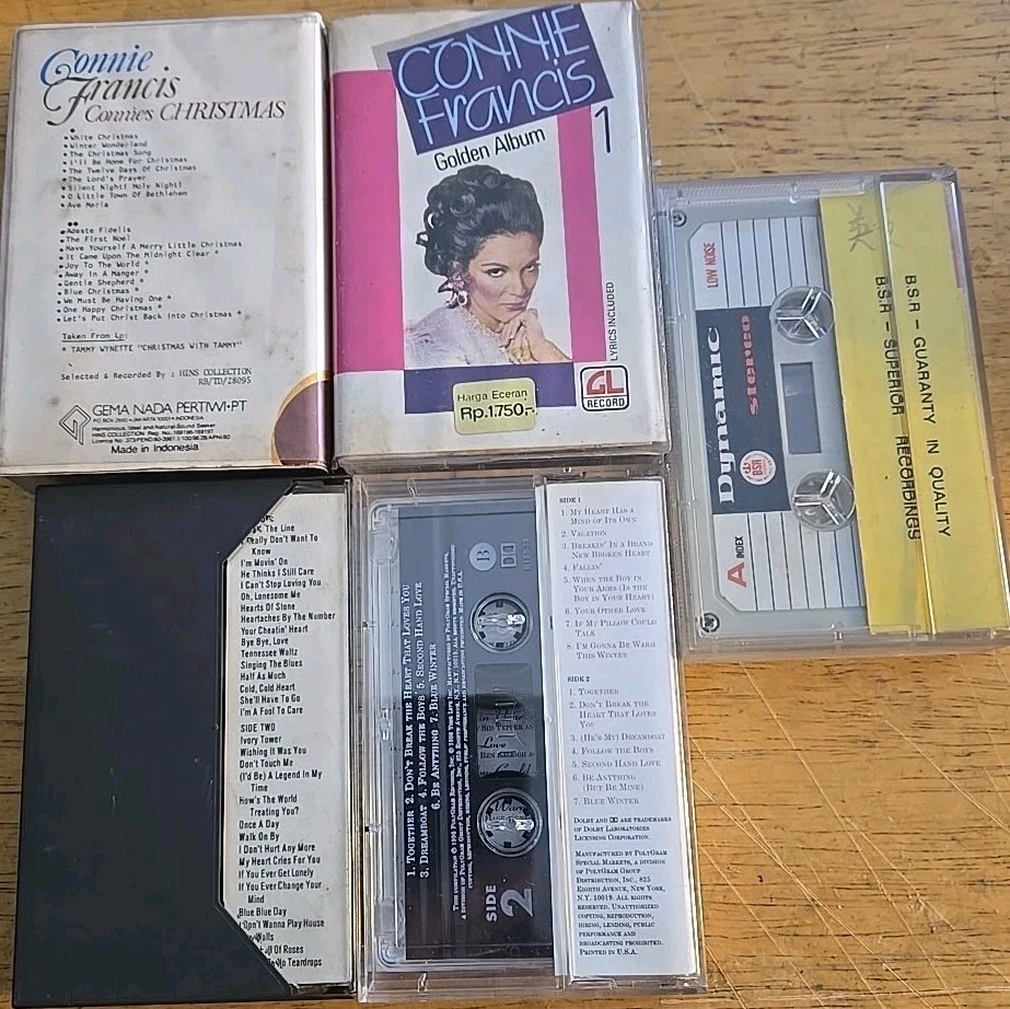Connie Francis Cassette Lot (5) Rare Indonesian, US, UK Releases. See Photos Foto 2 de 2
