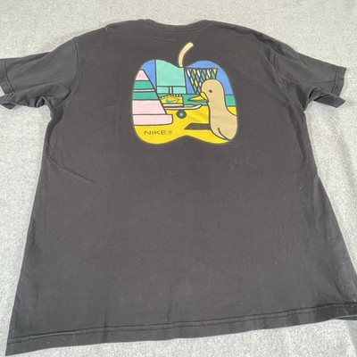 Nike SB Skateboarding Apple Pigeon Black Shirt Mens Loose Fit Large