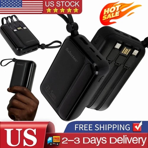 22.5W Portable Power Bank USB External Battery Charger For Cell Phone 50000mAh
