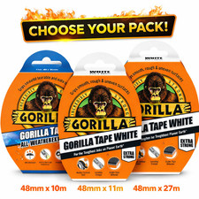 Gorilla Tape  Extra Strong Tough Grip Water Resistant UV Durable 10M / 27M