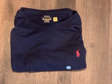 NWT Men's XXL Polo Ralph Lauren Ink Blue Solid Crew Shirt T-Shirt 2XL Classics