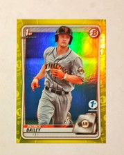 Patrick Bailey 2020 Bowman 1st Edition YELLOW FOIL 53/75 Giants #BD-146 RC V6