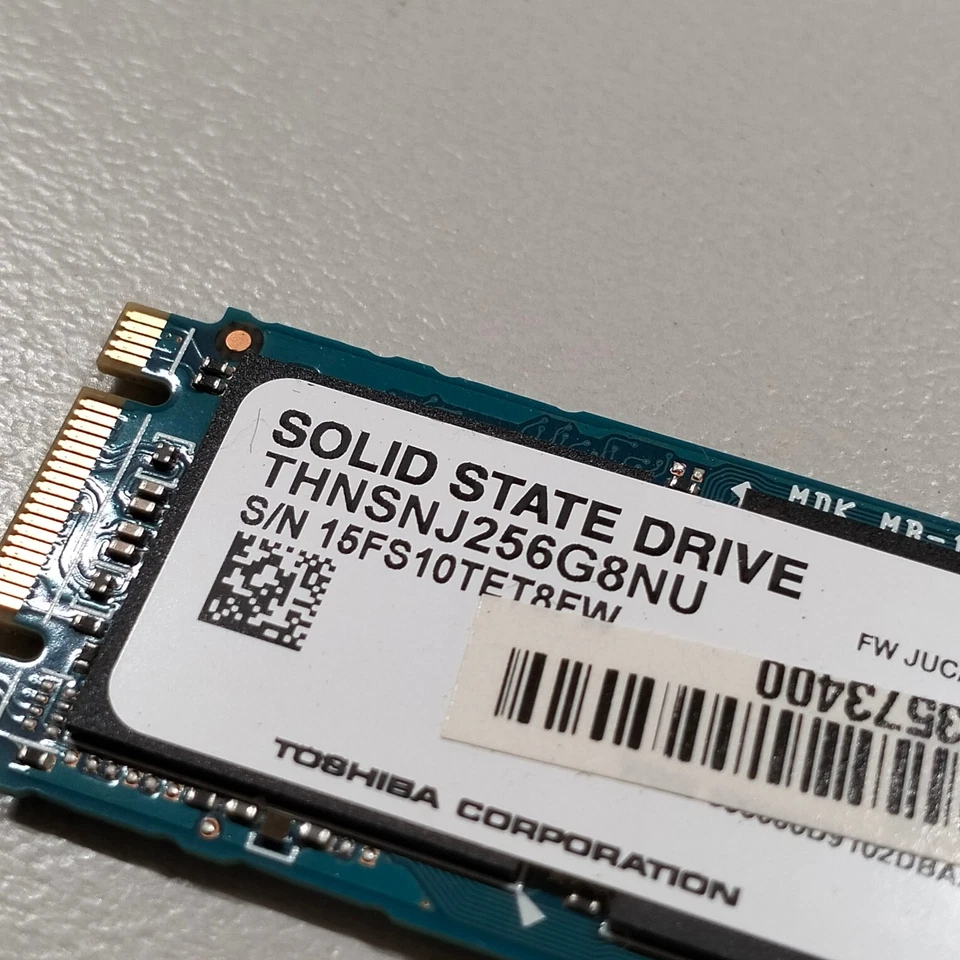 Внутренний твердотельный накопитель Toshiba HG6 256 ГБ M.2 2280 SATA 6 Гбит/с MLC THNSNJ256G8NU - Изображение 2 из 4