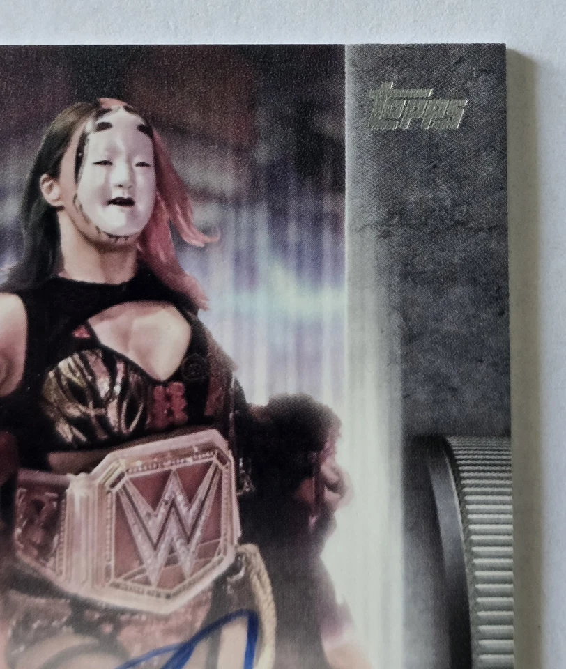 2021 Topps WWE Asuka On Card Auto #'d/199 Grand Slam Champions - Image 4 of 4