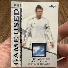 2025 Leaf In The Game Used Sports Cristiano Ronaldo Game Worn Patch 18/65