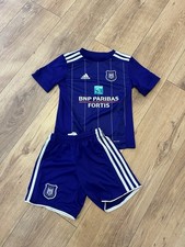 adidas anderlect boys home Football Shirt & shorts Nike XS 7-8 Years