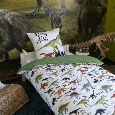 Bettgarnitur 200x200 cm Baumwolle Kreide