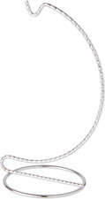 Twisted Silver Ornament Stand, 6" H X 2.625" W X 2.625" D