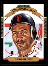 Chris Brown 1987 Donruss #11 Giants MLB READ FREE SHIPPING AutographDen