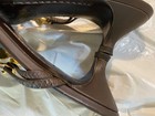 Louis Vuitton Gold Charms Thong Sandals Dark Brown Leather Size 37 Auth — photo 9