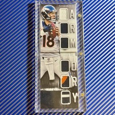 Peyton Manning 2014 Playbook Armory Booklet Game Used Jersey Patch /25 #A-PM