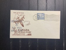 Canada 1964 1st day cover 8-cent overprint airmail stamp uncertain Cachet
