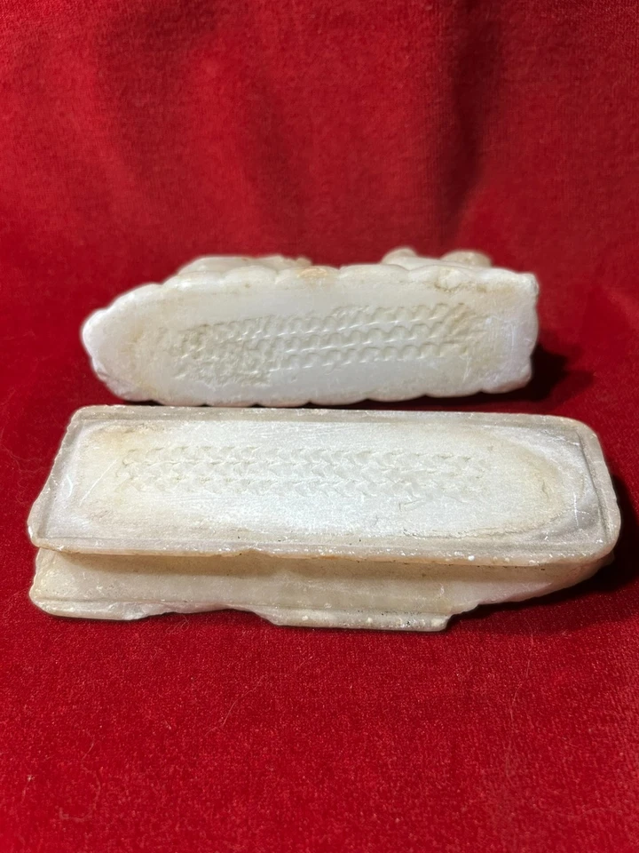 antica scultura in alabastro sculpture alabaster 14x7 cm - Immagine 4 di 4