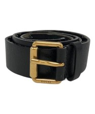 GUCCI          snake print leather belt black 434520
