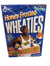 Michael Jordan Space Jam Honey Frosted Wheaties Unopened Cereal Box 1996 Looney