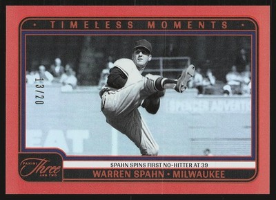2025 Panini Three and Two #12 Warren Spahn /20 SN