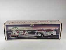 Hess 1989 Toy Fire Truck Dual Sound Siren Bank In Box