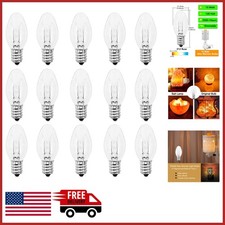 15 Watt C7 Light Bulbs for Scentsy Wax Warmers and Candle Lamps - 15 Pack