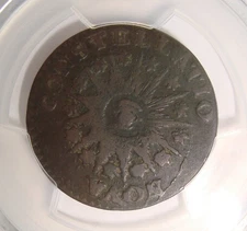 1785 Nova Constellatio Colonial Copper - Pointed Rays, Large Date PCGS XF40