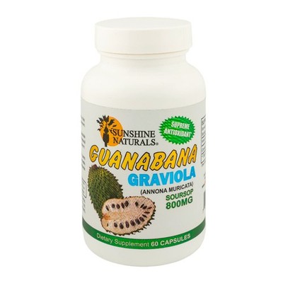 Sunshine Naturals Graviola Supplement. Immune Support and Digestive Aid. 60 Caps