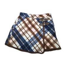 Janie and Jack Plaid Faux Wrap Skirt Girls Size 4 Wool Blend Preppy Fall Winter