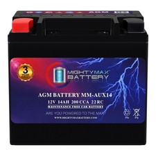 Mighty Max Mm-aux14 12v 14ah 200 Cca Battery Replaces Jeep Wrangler 3.6liter 20 Mighty Max Mm-aux14 12v 14ah 200 Cca Battery Replaces Jeep Wrangler 3.6liter 20
