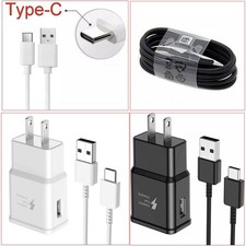 Universal Wall Charger Plug Type C Charging USB Cable For Samsung Galaxy