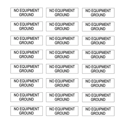 MANWU NO Equipment Ground Protected Outlet Receptacle Plates Label Sticker Decal Bl...