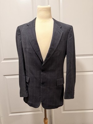 Christian Dior Monsieur Gray Plaid Blazer Suit Jacket 38L