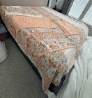 Levtex Home Reversible King duvet, 2 king shams 2 regular shams, orange paisley — photo 3