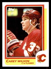1986 Topps Hockey #166 Carey Wilson Signed Autograph (no COA)